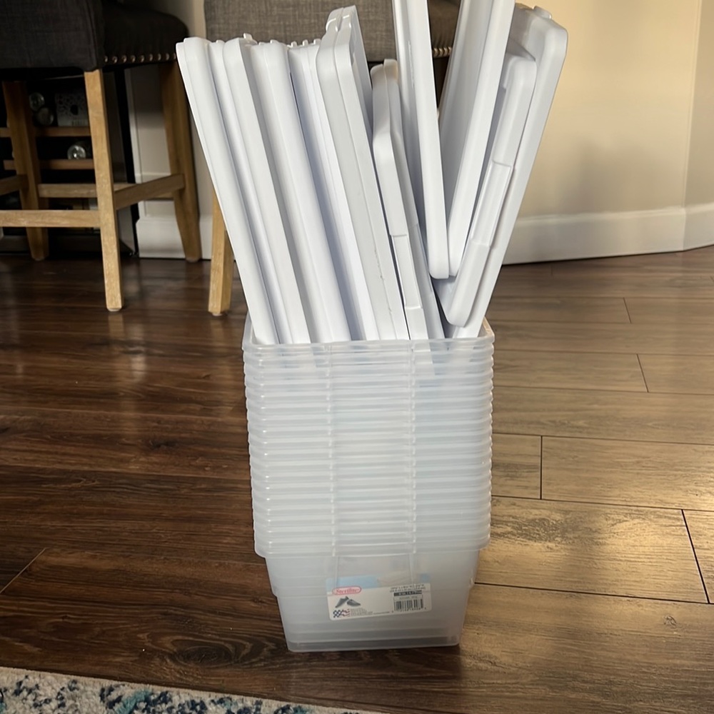 19 shoe boxes